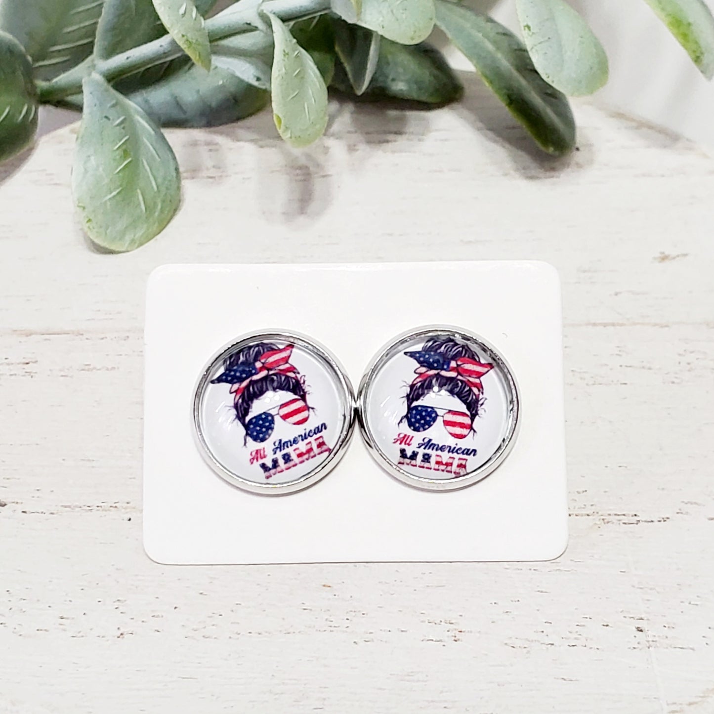12MM All American Mama Studs