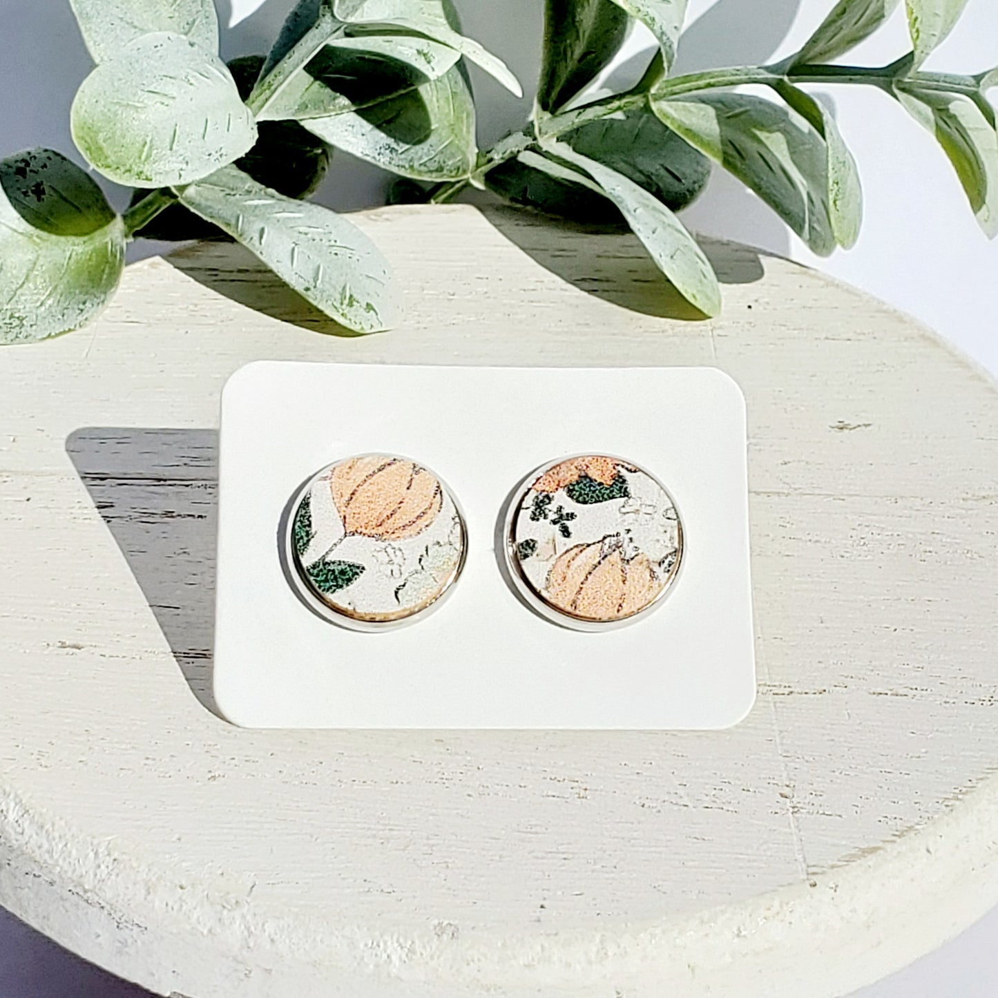 12MM Leather Floral Peach