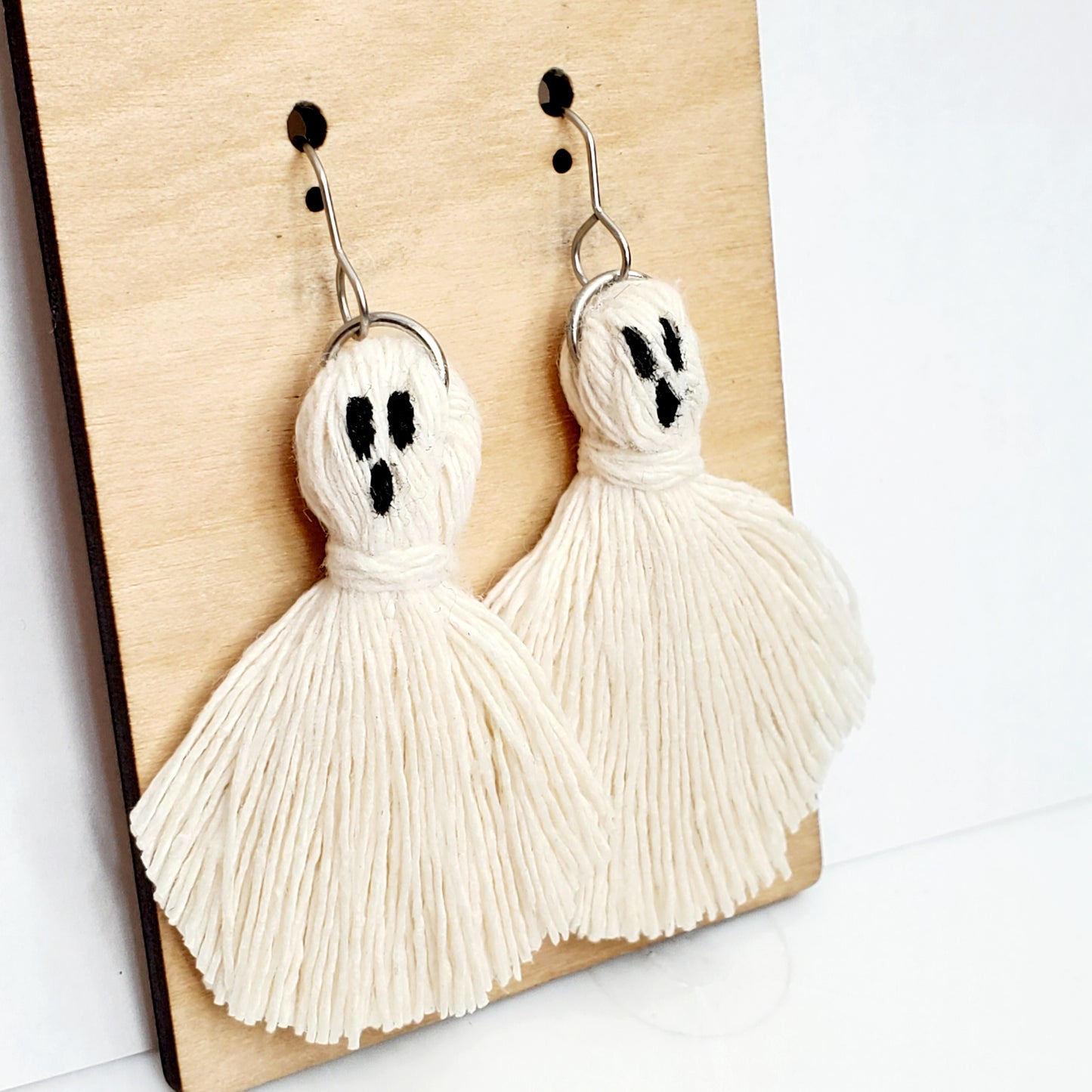 Macrame Ghost Earrings
