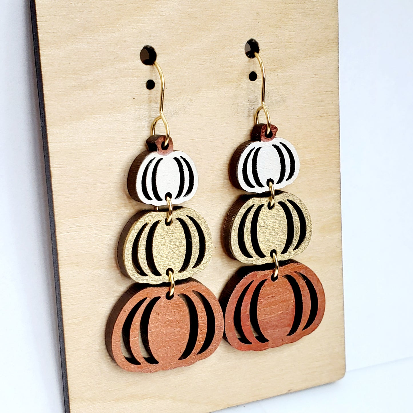 Pumpkin Stack Acrylic Earrings