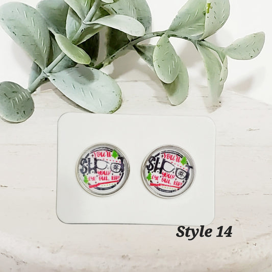 Classic Christmas Studs | Style 14