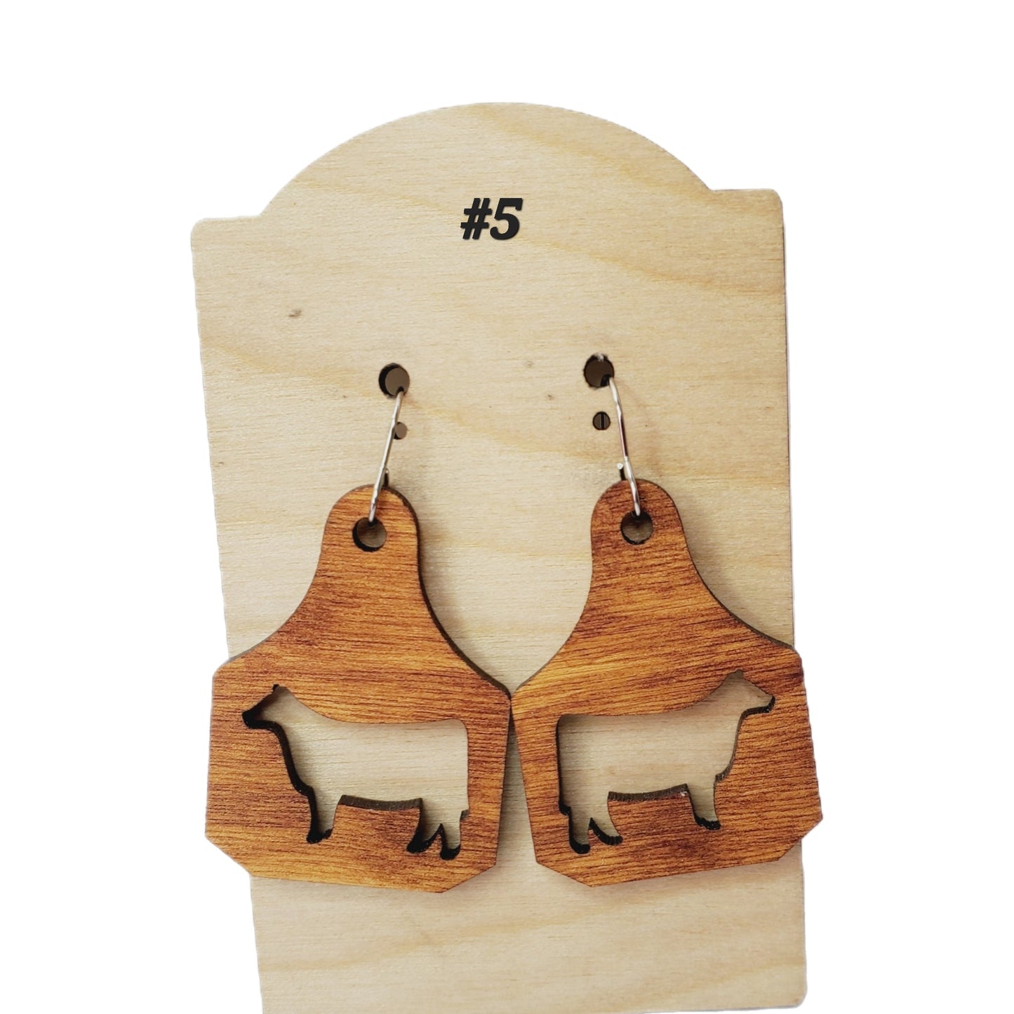 Hand Painted Cow Tag Dangles