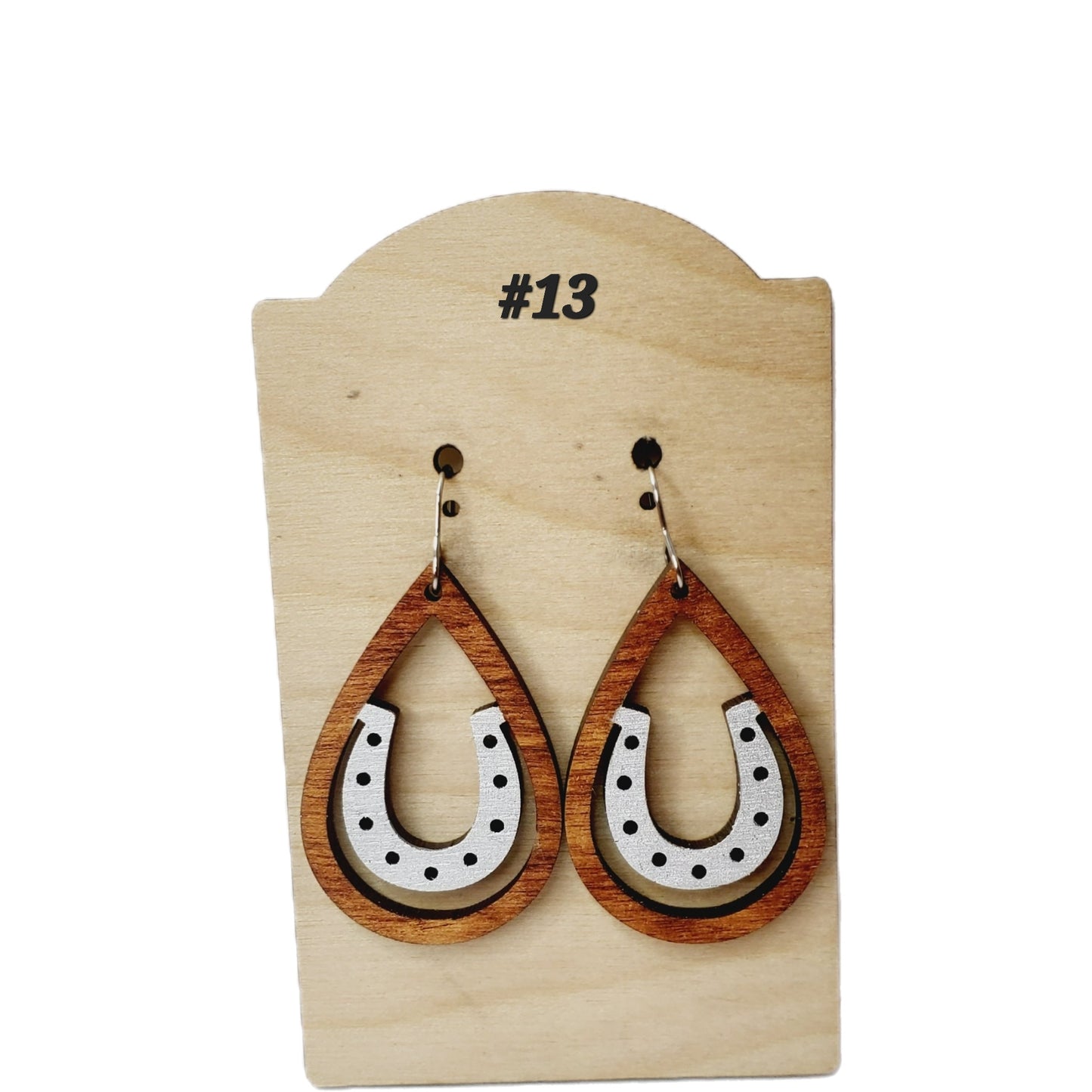 Hand Painted Horseshoe Dangles