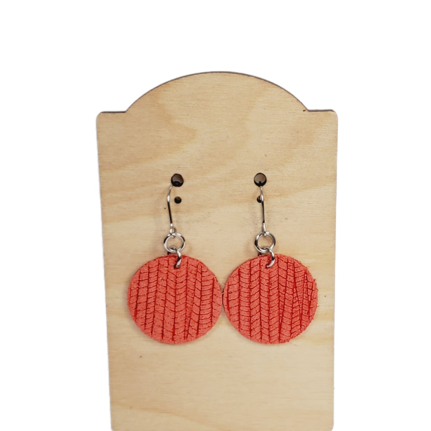 Genuine Leather Red Dangle