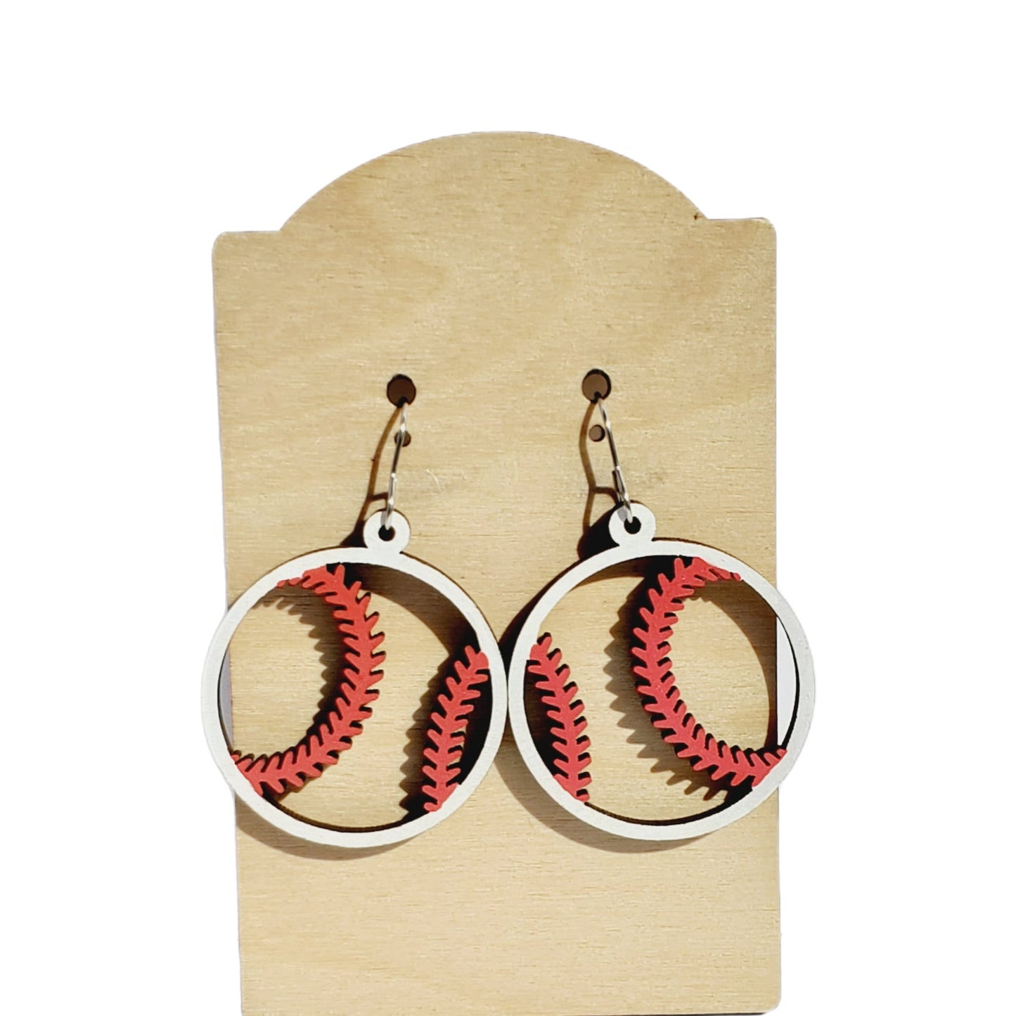 Baseball Cutout Earrings