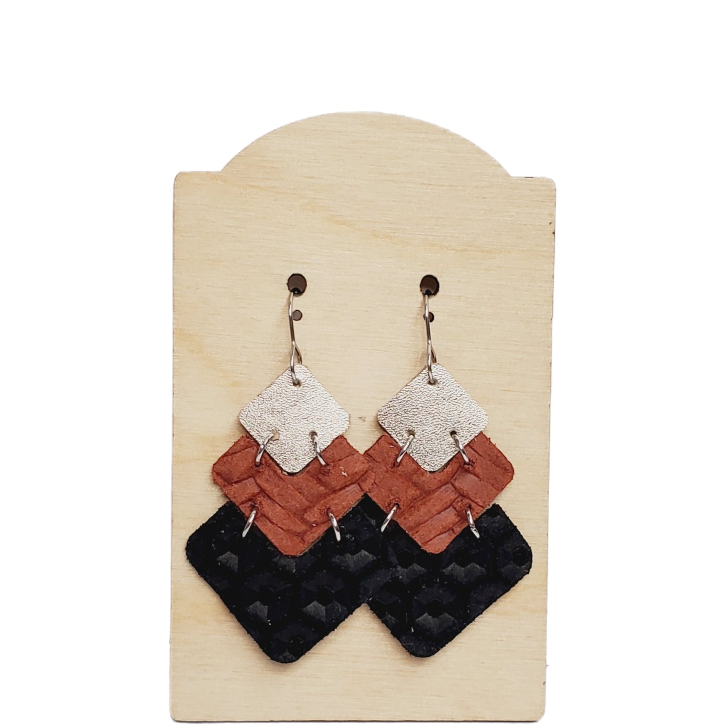 Premium Leather Arrow Stack Dangles