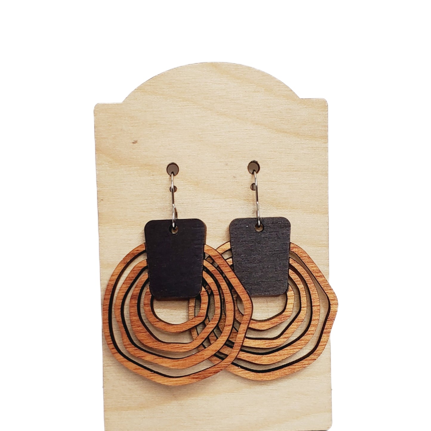 Hand Painted Stacked Hoop Dangles
