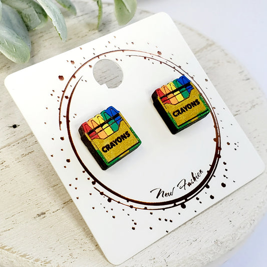 Crayon Wood Studs