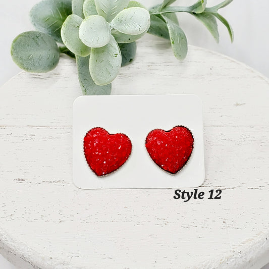 Heart Studs | Style 12