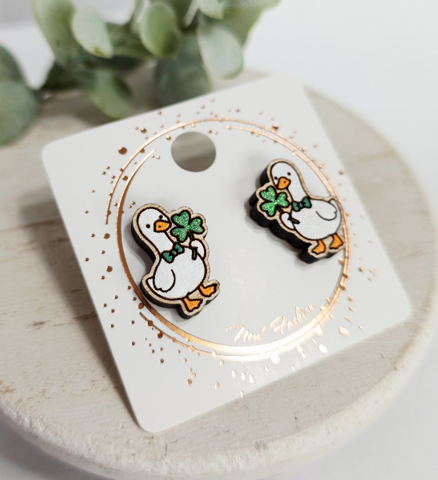 Goose Clover Wood Studs