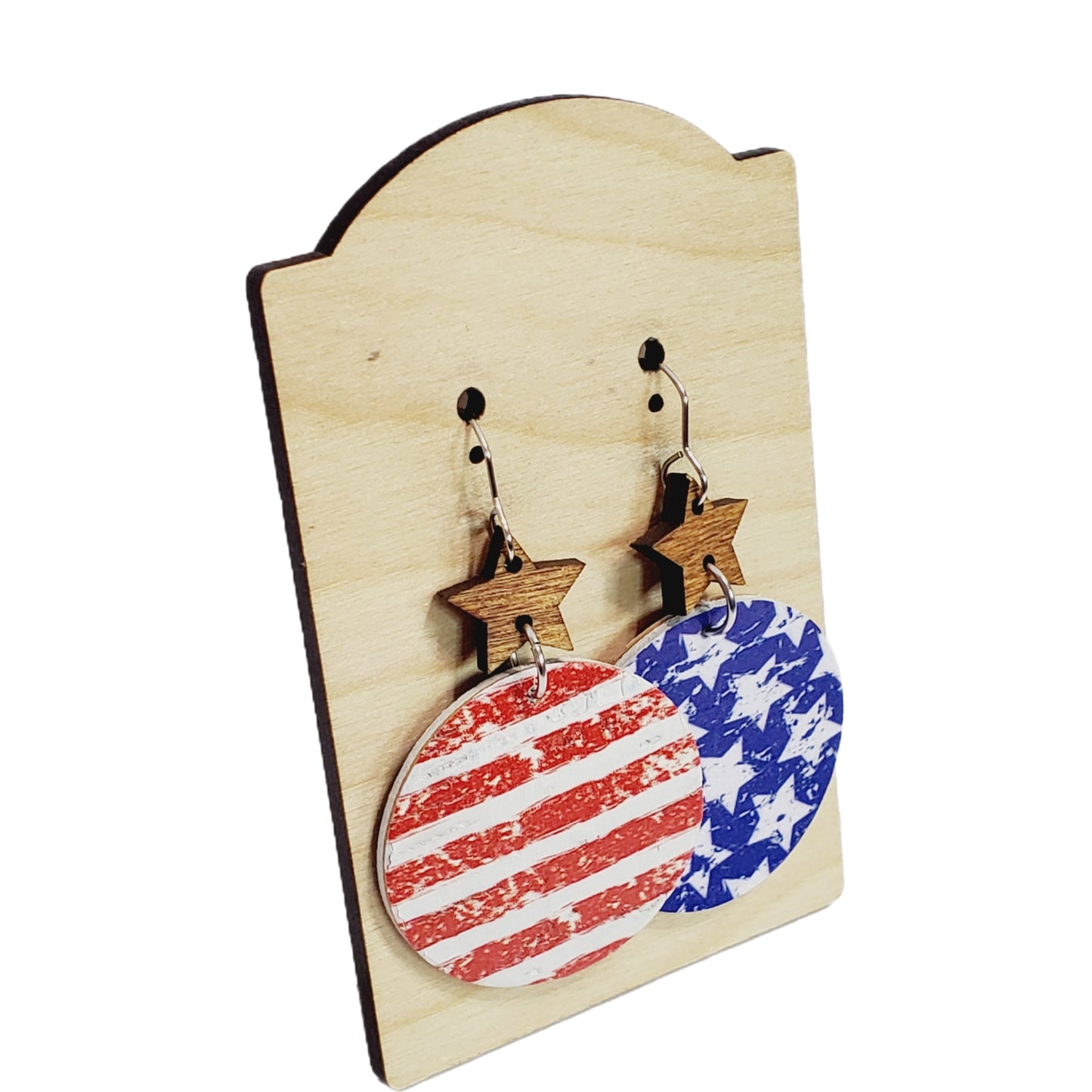 Vintage Boho Stripes & Star Earrings