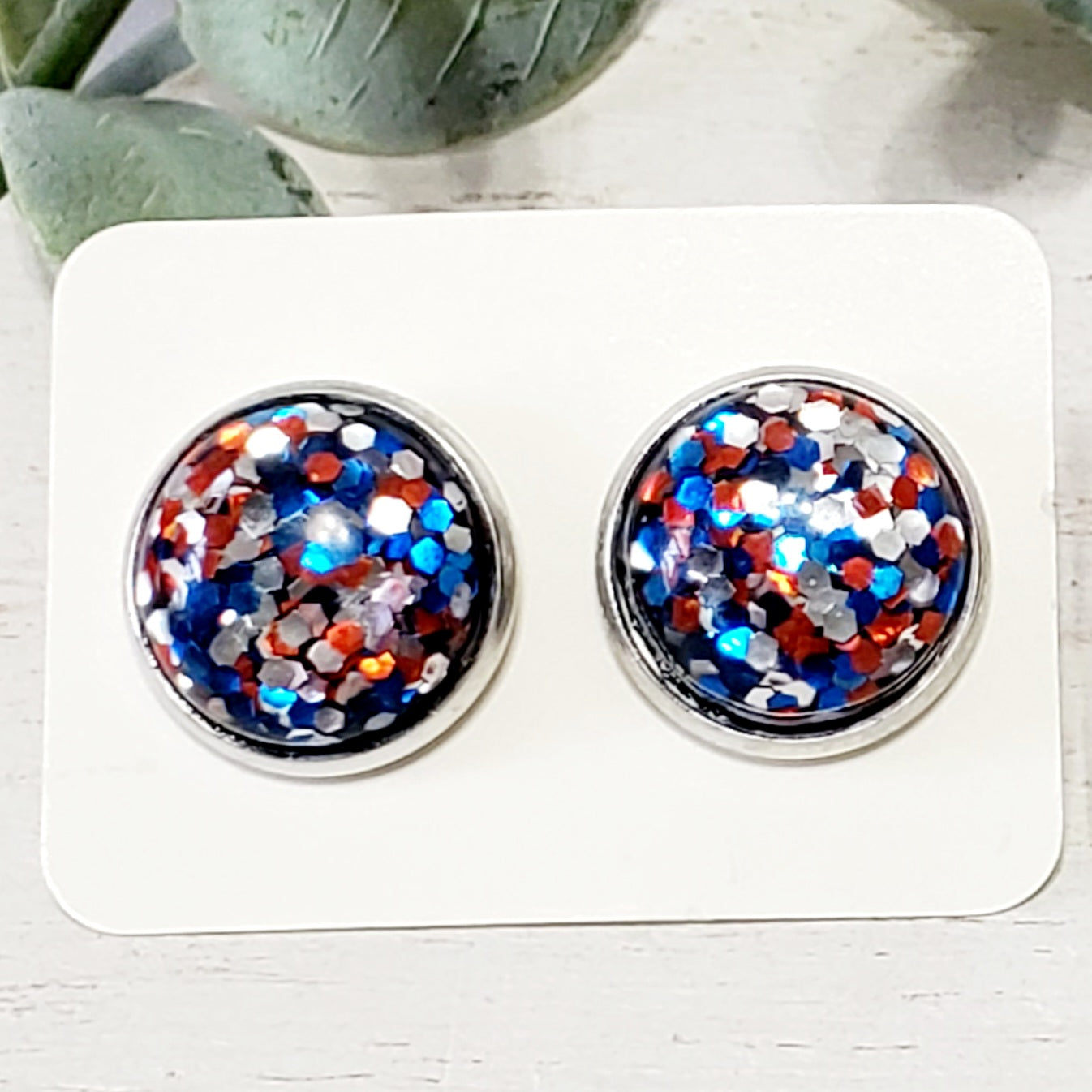 12MM Glitter Studs