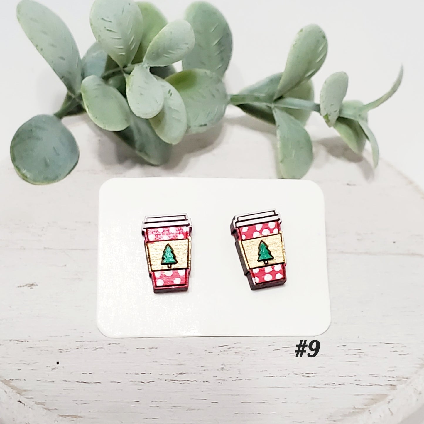 Christmas Wood Studs | Style 9