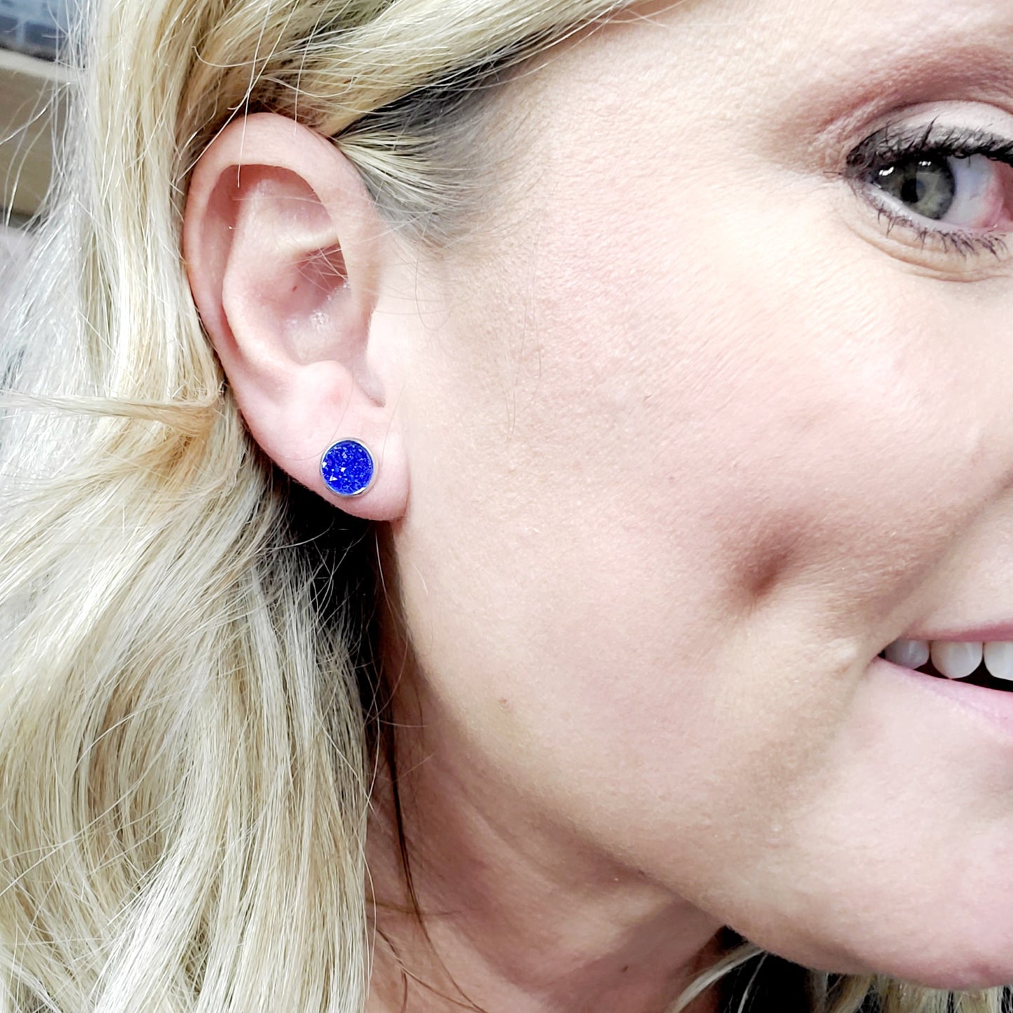 8MM Crystal Royal Blue Studs