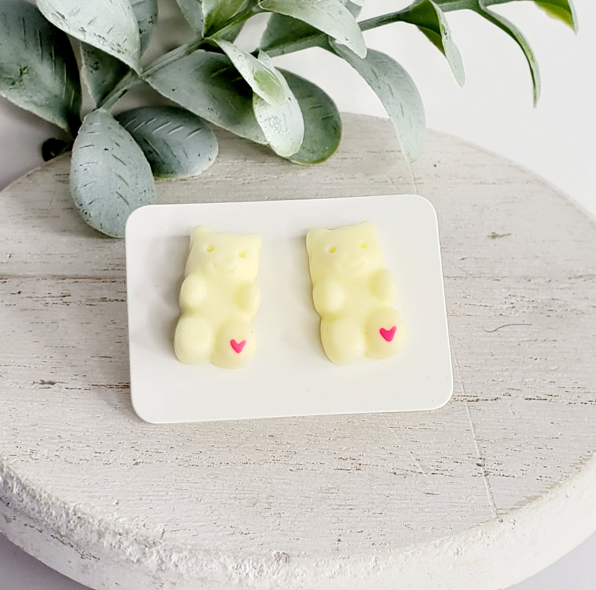 12MM Yellow Bear Studs