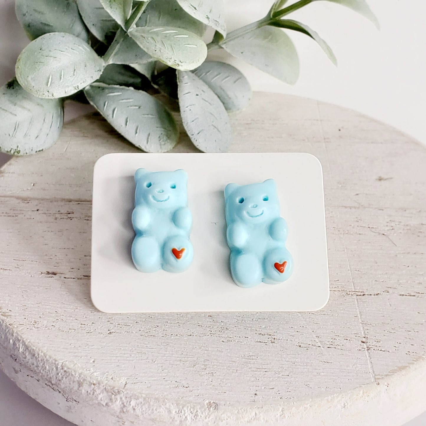 12MM Blue Bear Studs