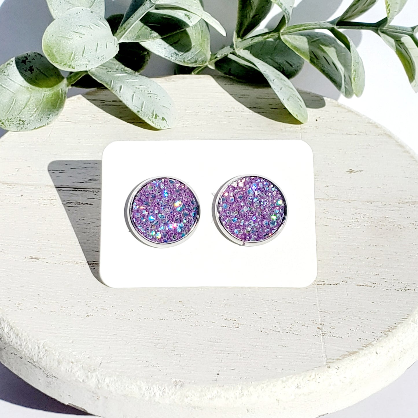 12MM Leather Metallic Purple
