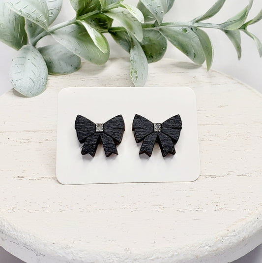 Black Bow Studs