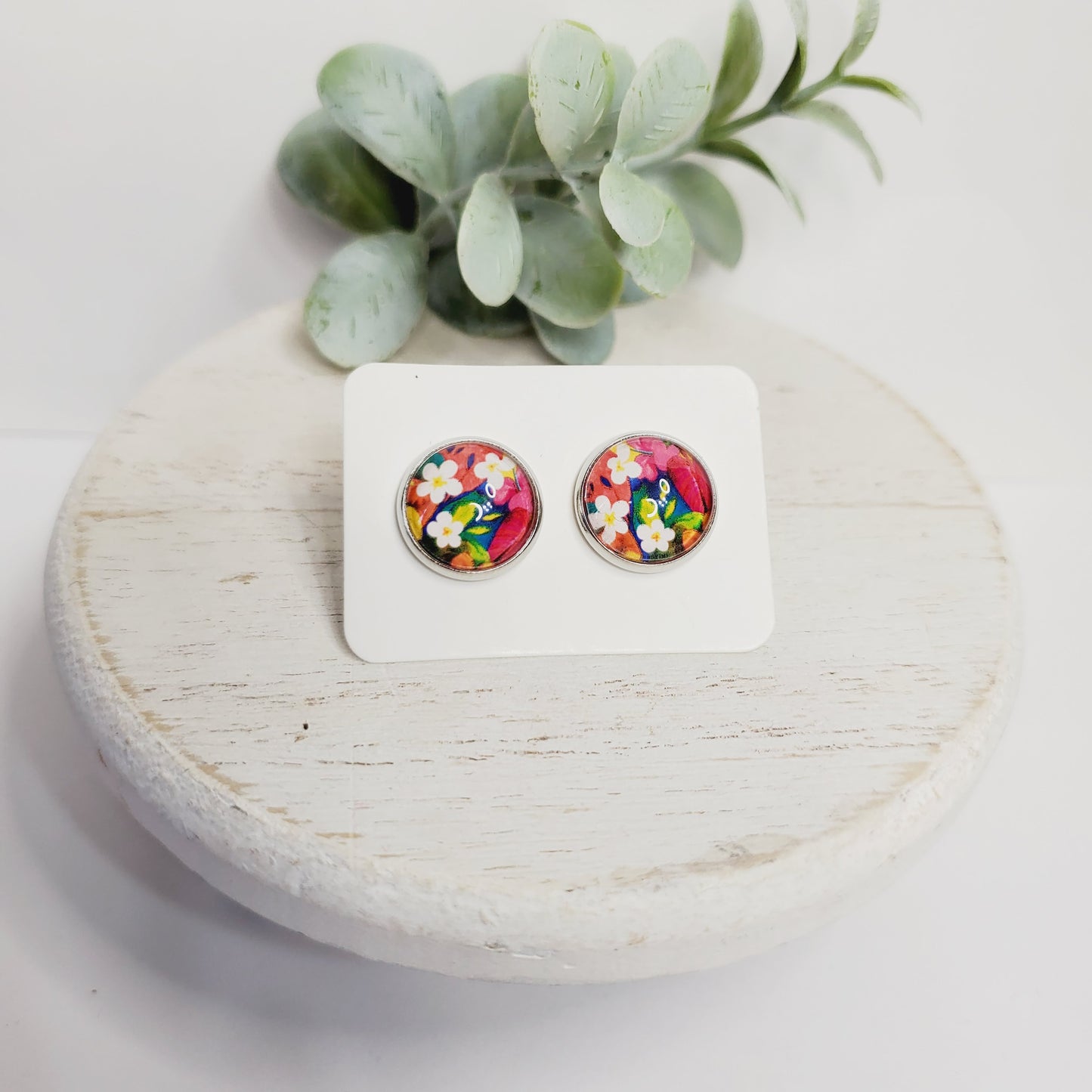 12MM Floral Studs