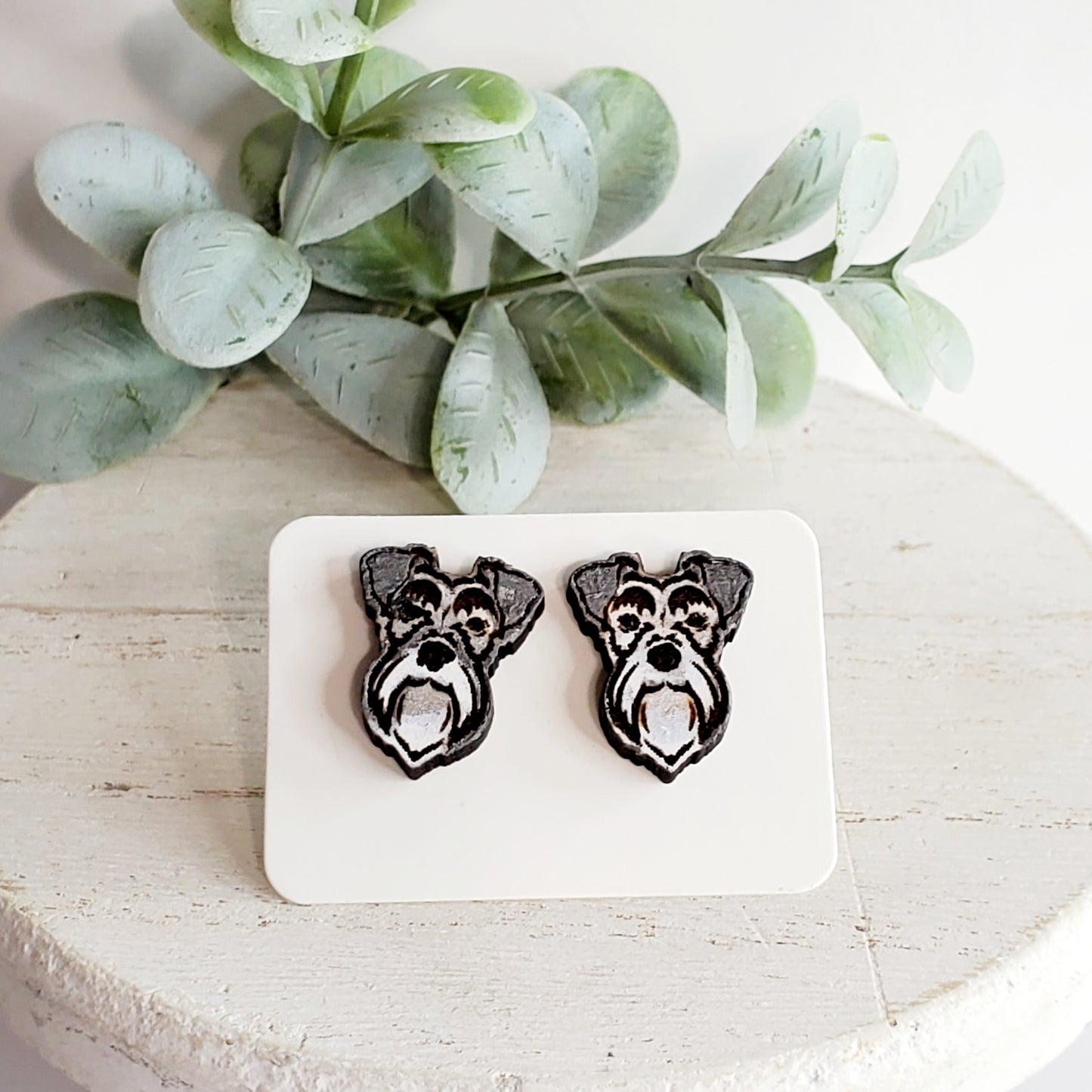 Schnauzer Wood Studs