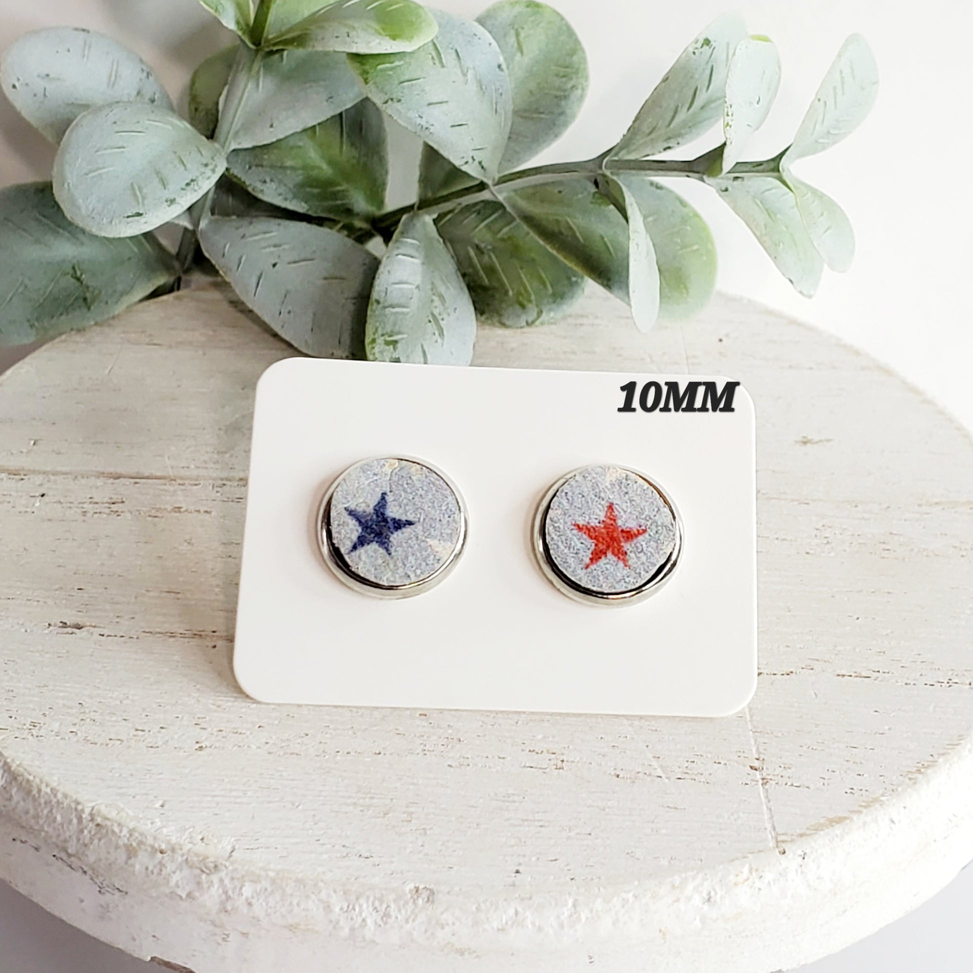 10MM Star Leather Studs