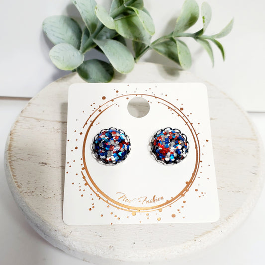 Glitter Americana Studs