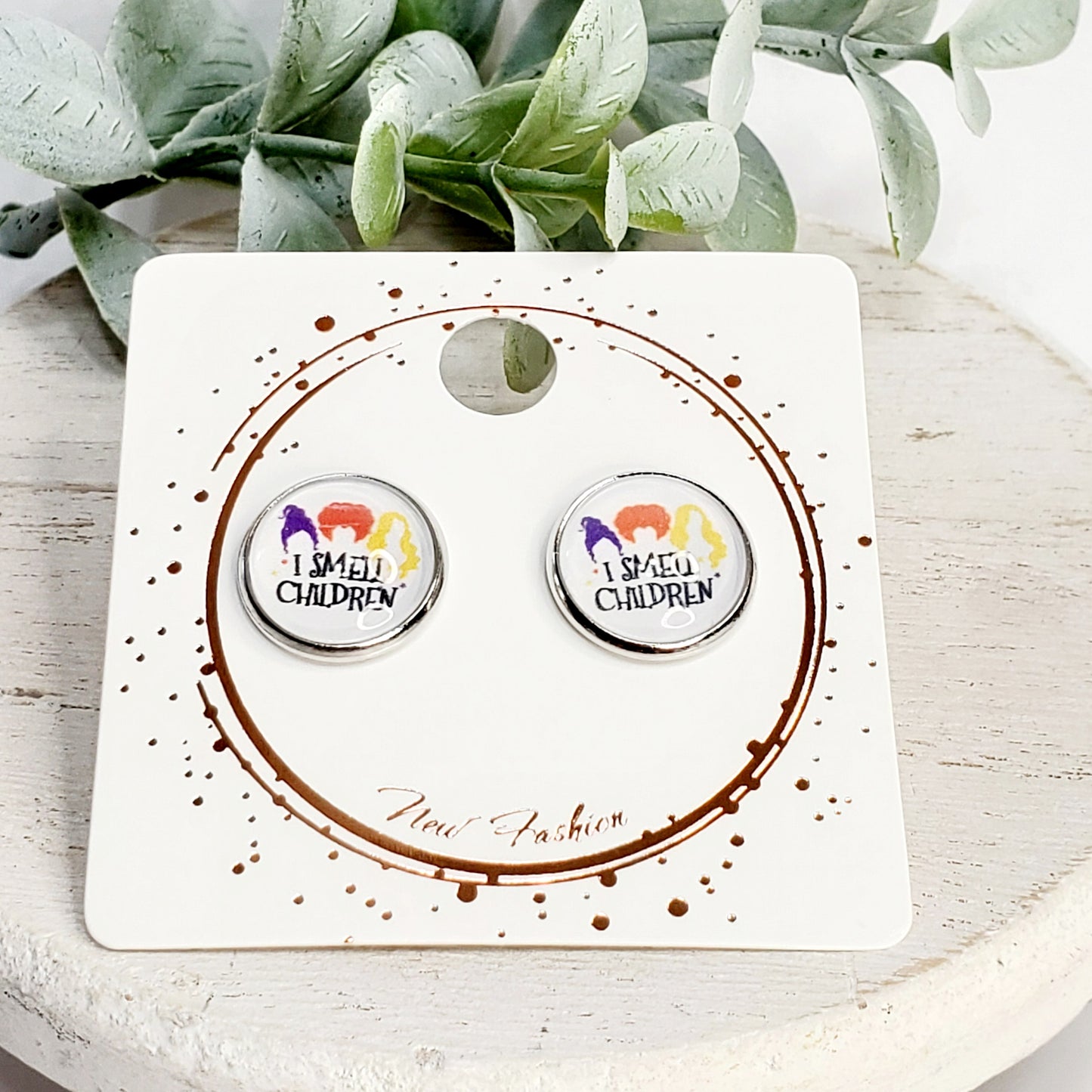 12MM I Smell Children Cabochon Studs