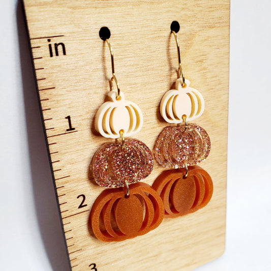 Pumpkin Stack Acrylic Earrings