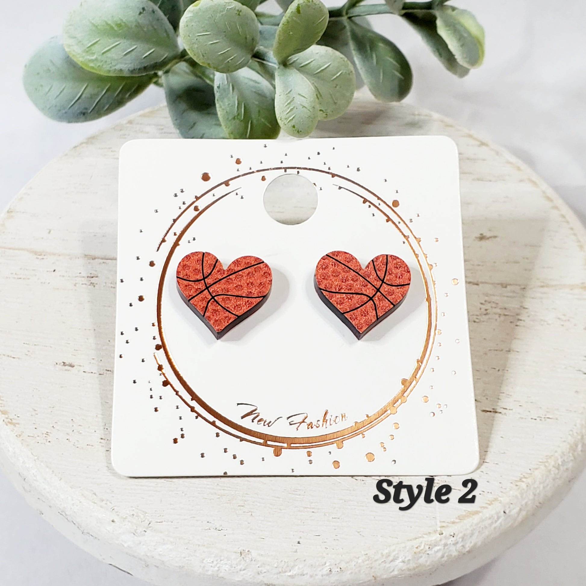 Acrylic Heart Studs | Style 2