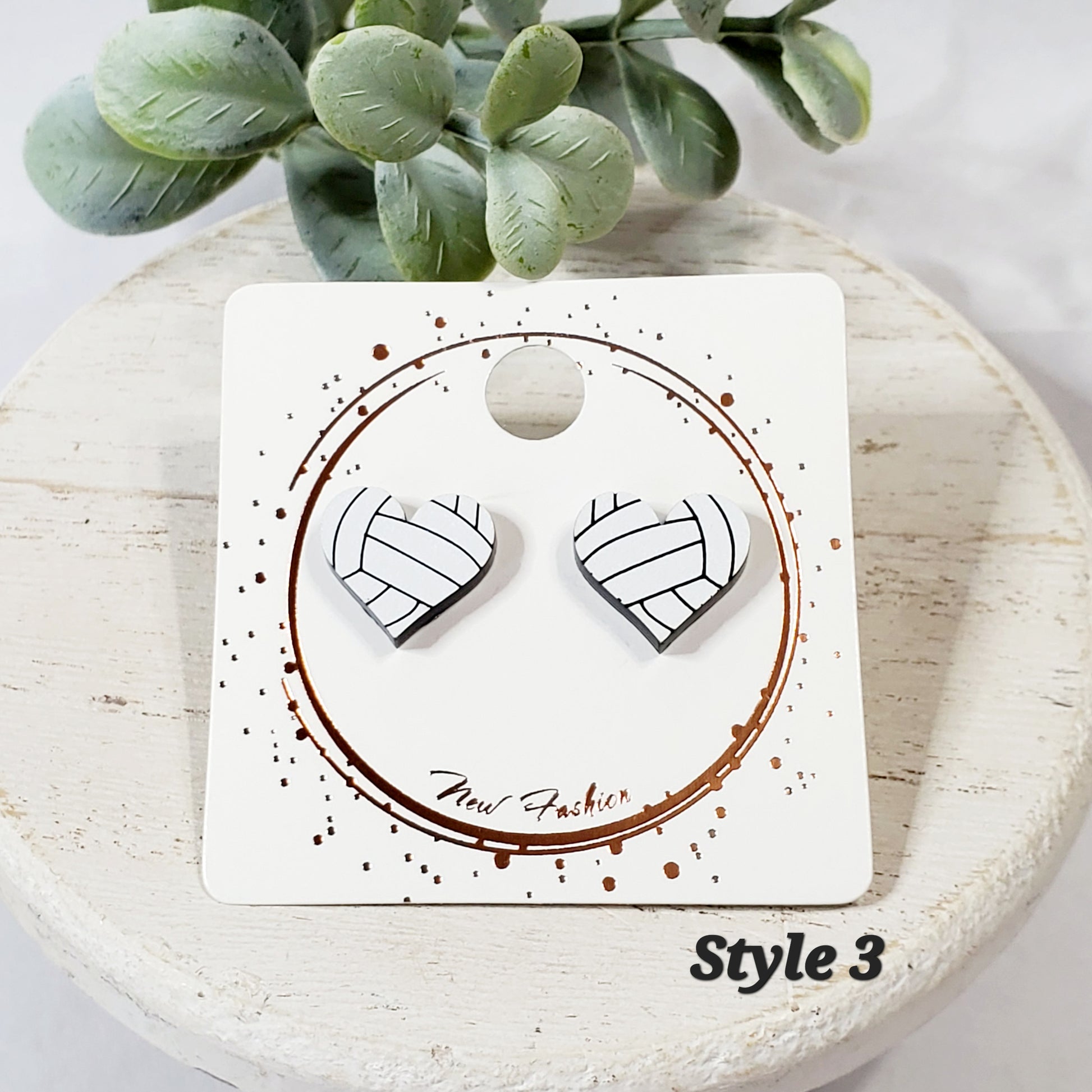 Acrylic Heart Studs | Style 3