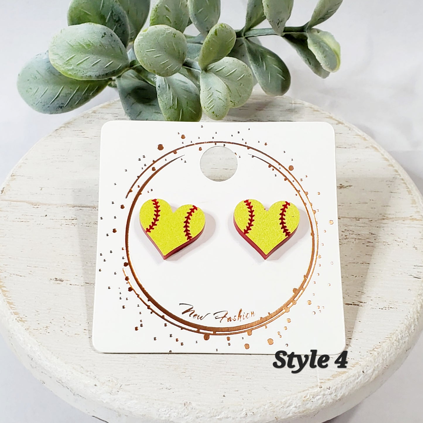 Acrylic Heart Studs | Style 4