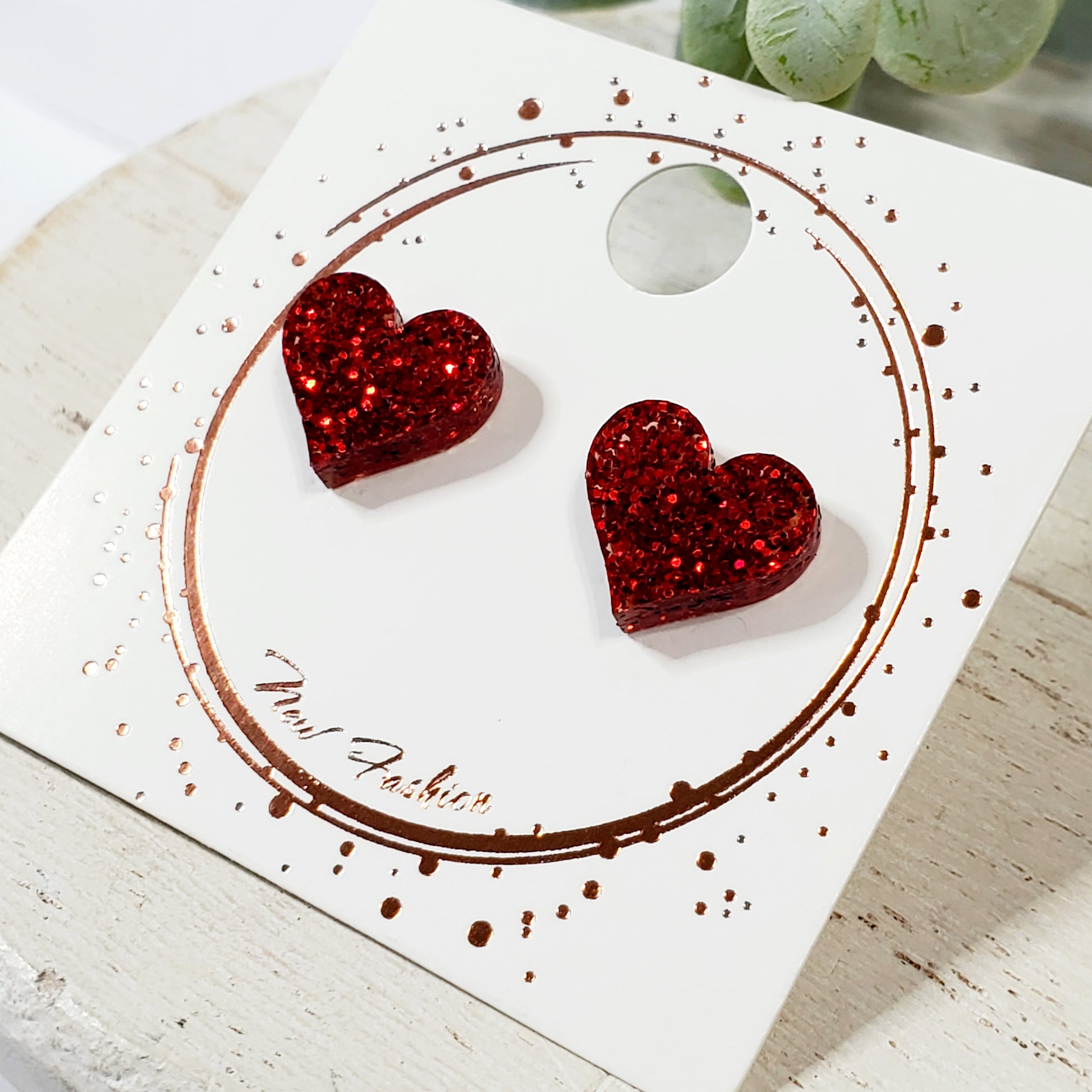 Acrylic Heart Studs | Style 11