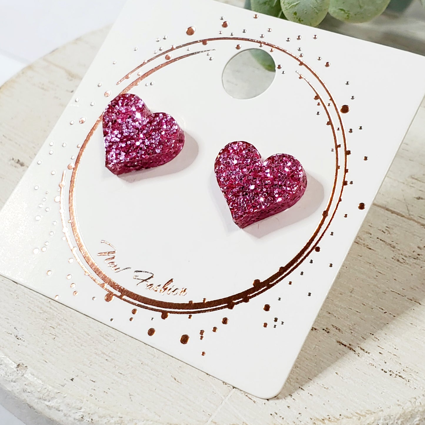 Acrylic Heart Studs | Style 12