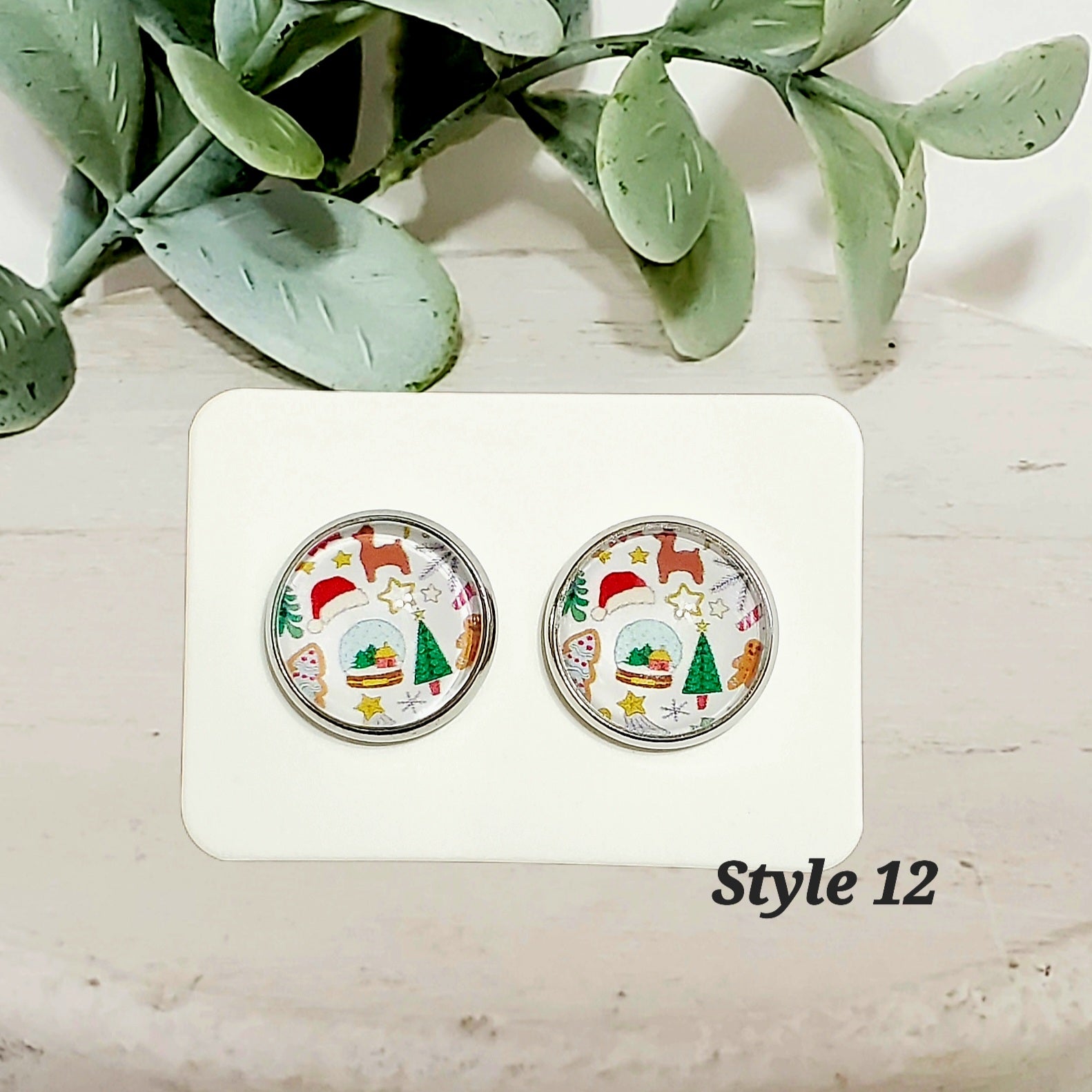 Classic Christmas Studs | Style 12