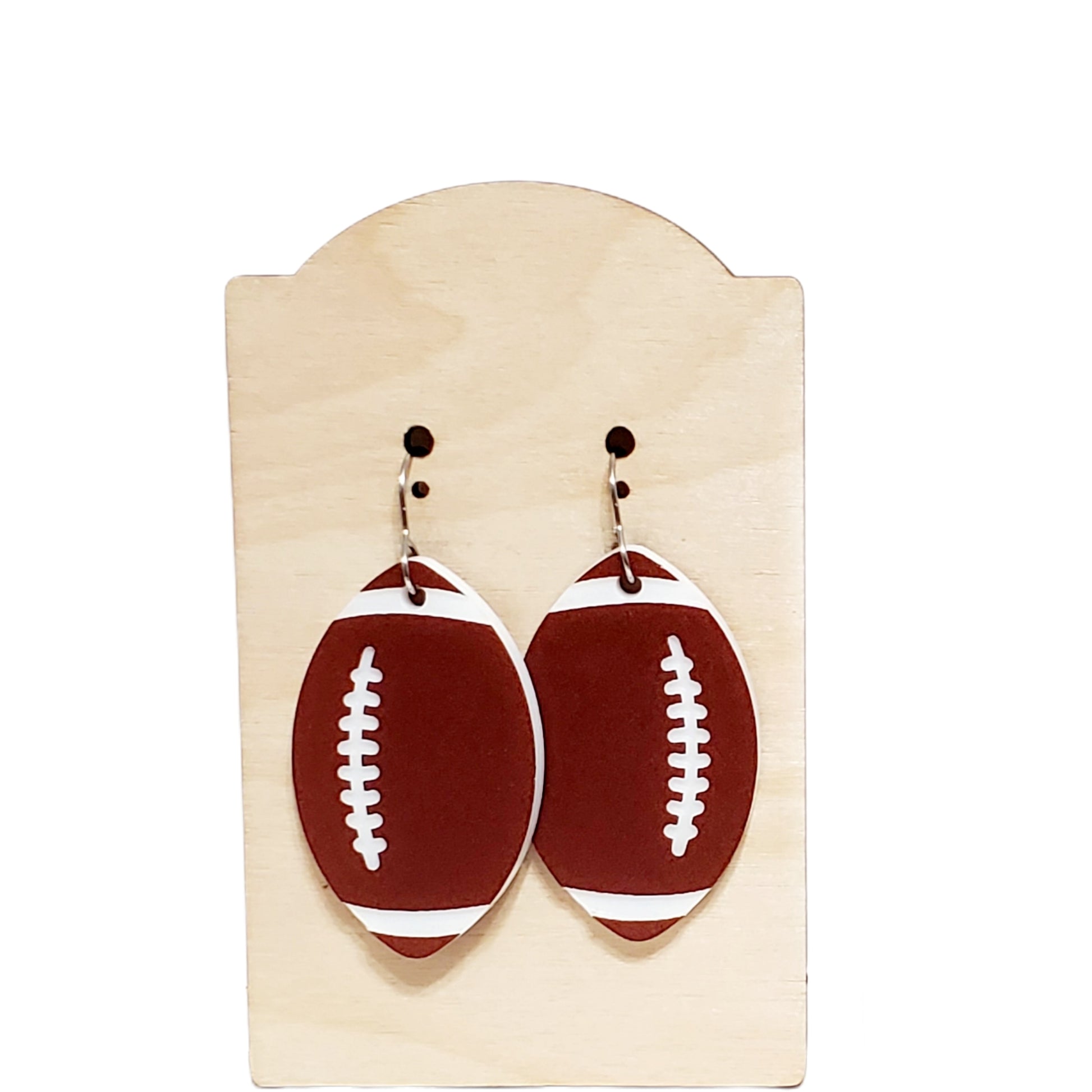 Classic Acrylic Football Earrings