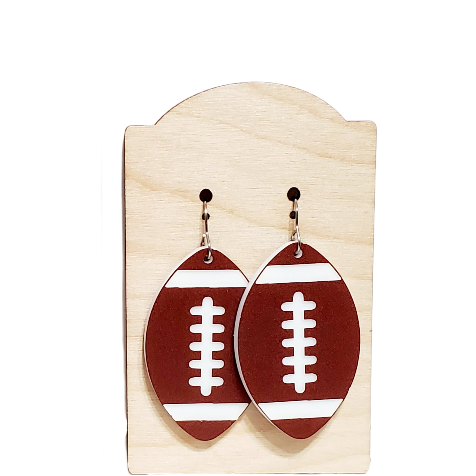 Football Acrylic Earrings