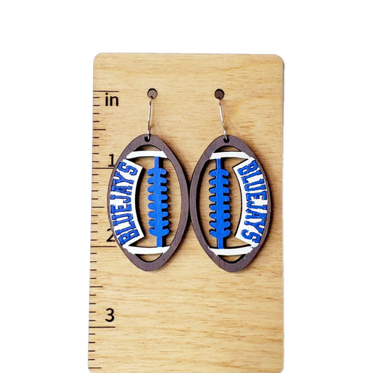 Bluejays Football Earrings