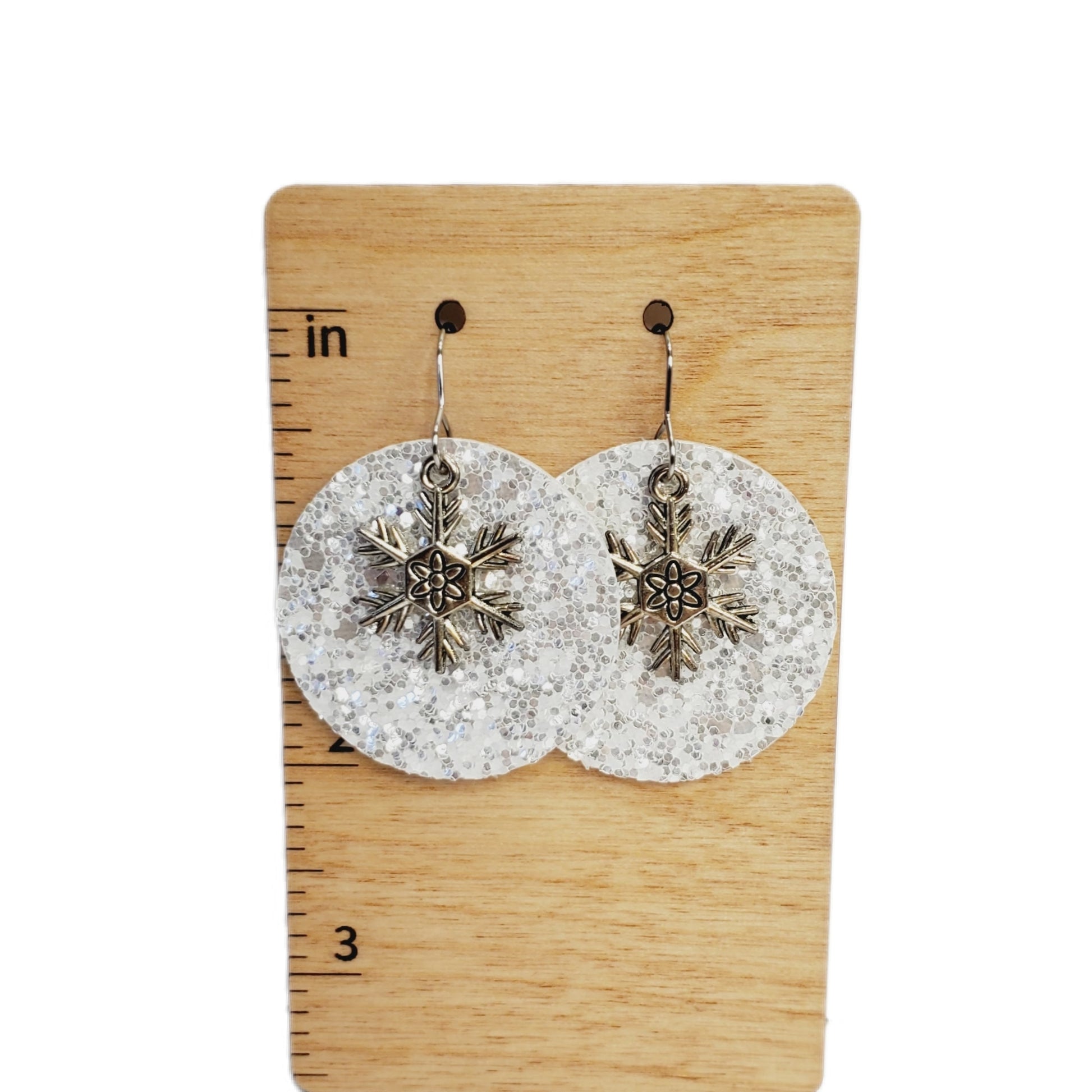 Snowflake Glitter Earrings