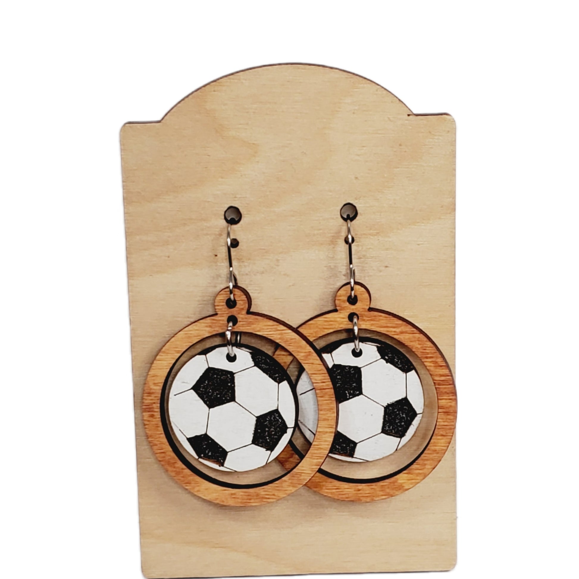 Soccer Hoop Earrings