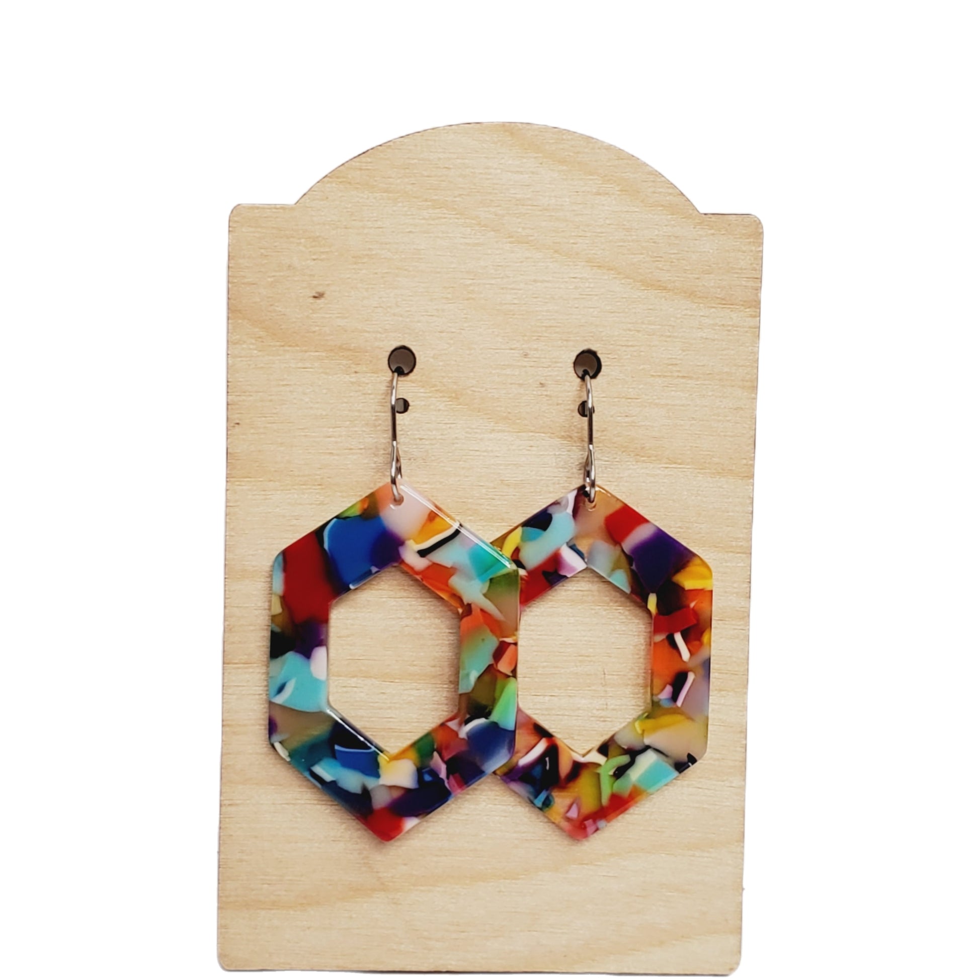 Multi Color Acrylic Earrings