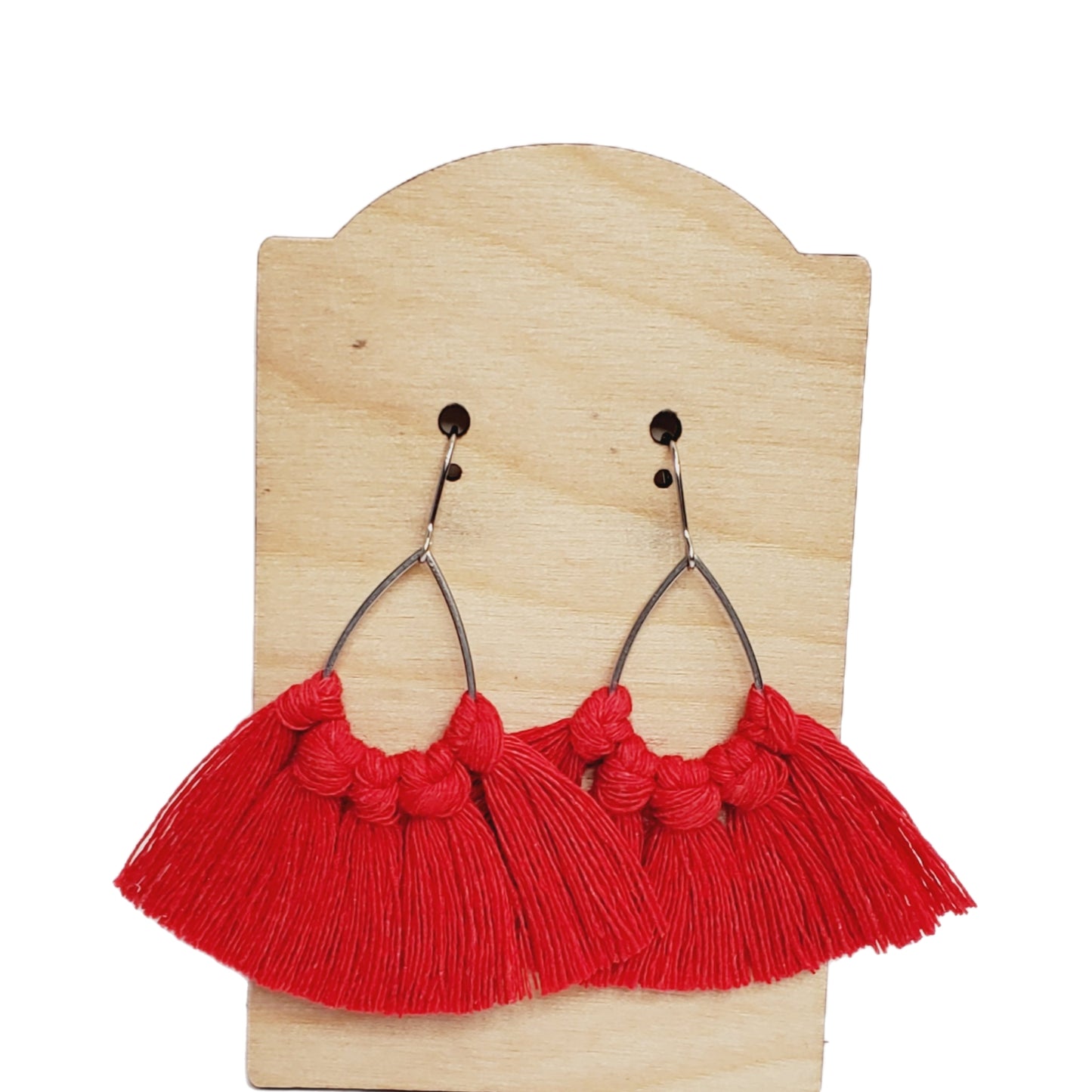 Macrame Teardrop | Red