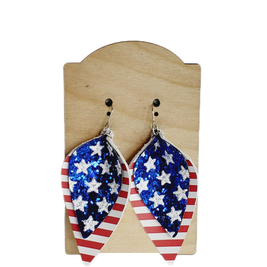 Pinched Stars & Stripe Earrings