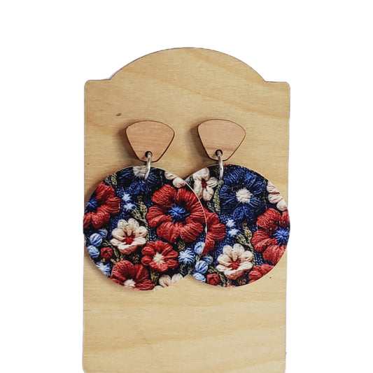 Red White Blue Floral