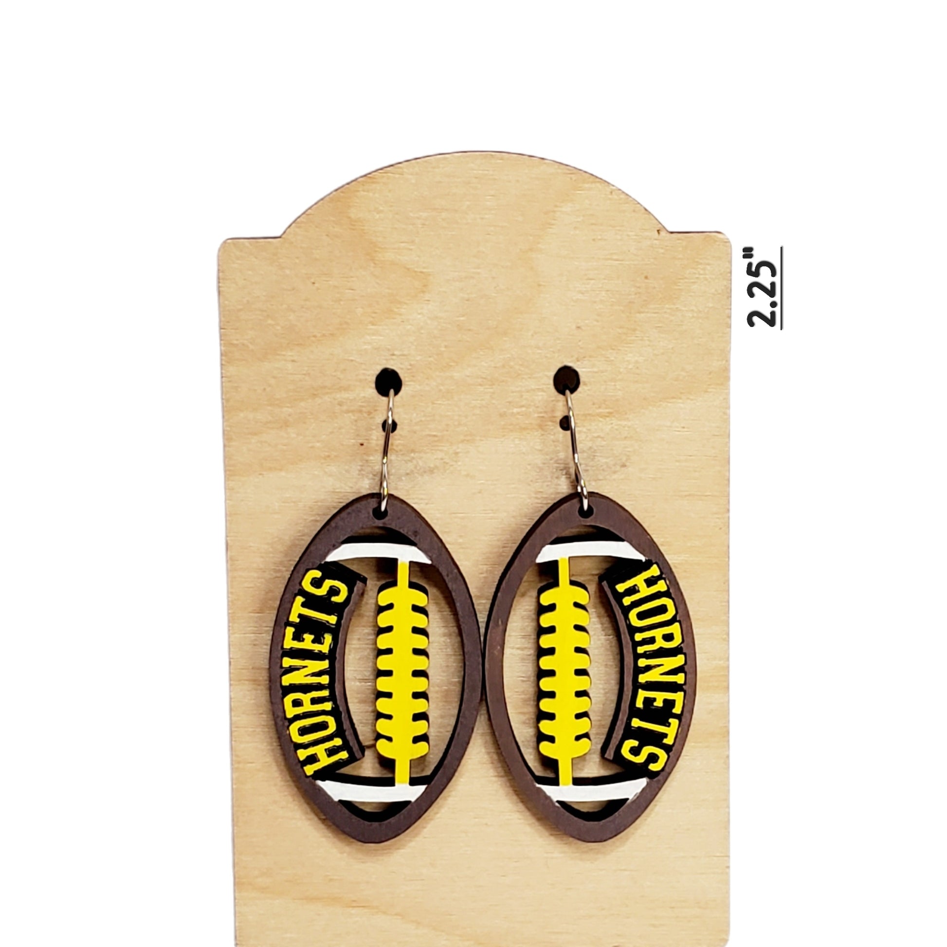 Hornet Football Earrings