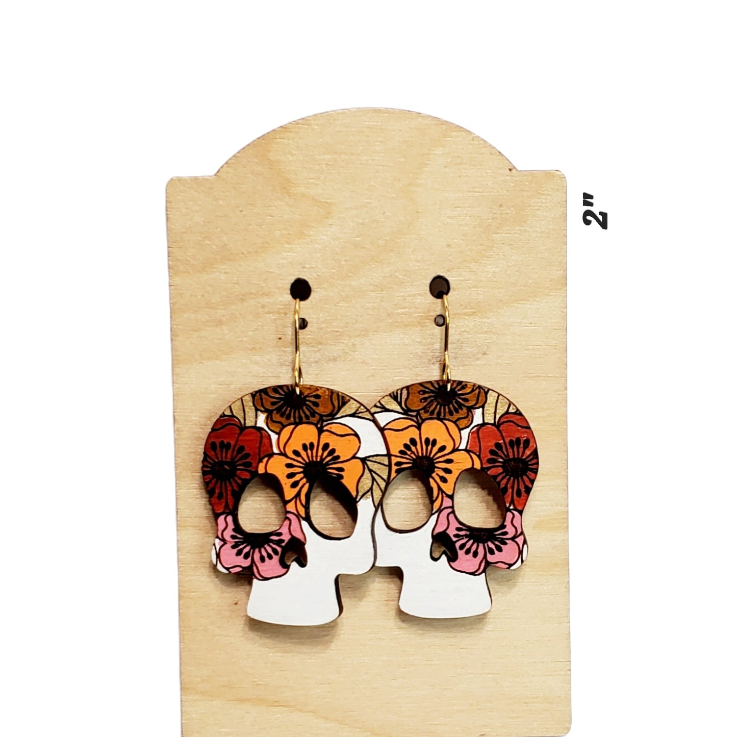 Skull Floral Earrings