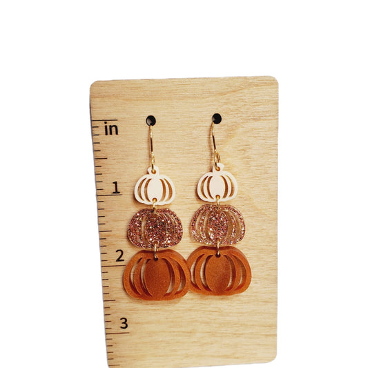 Pumpkin Stack Acrylic Earrings