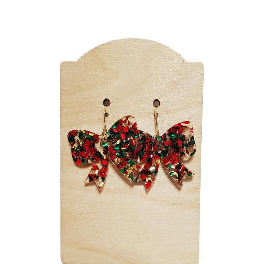 Christmas Bow Earrings