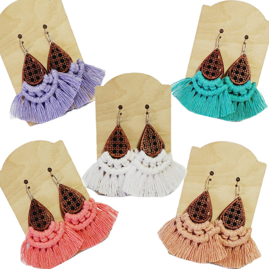 Handmade Macrame Earrings | 7 Styles