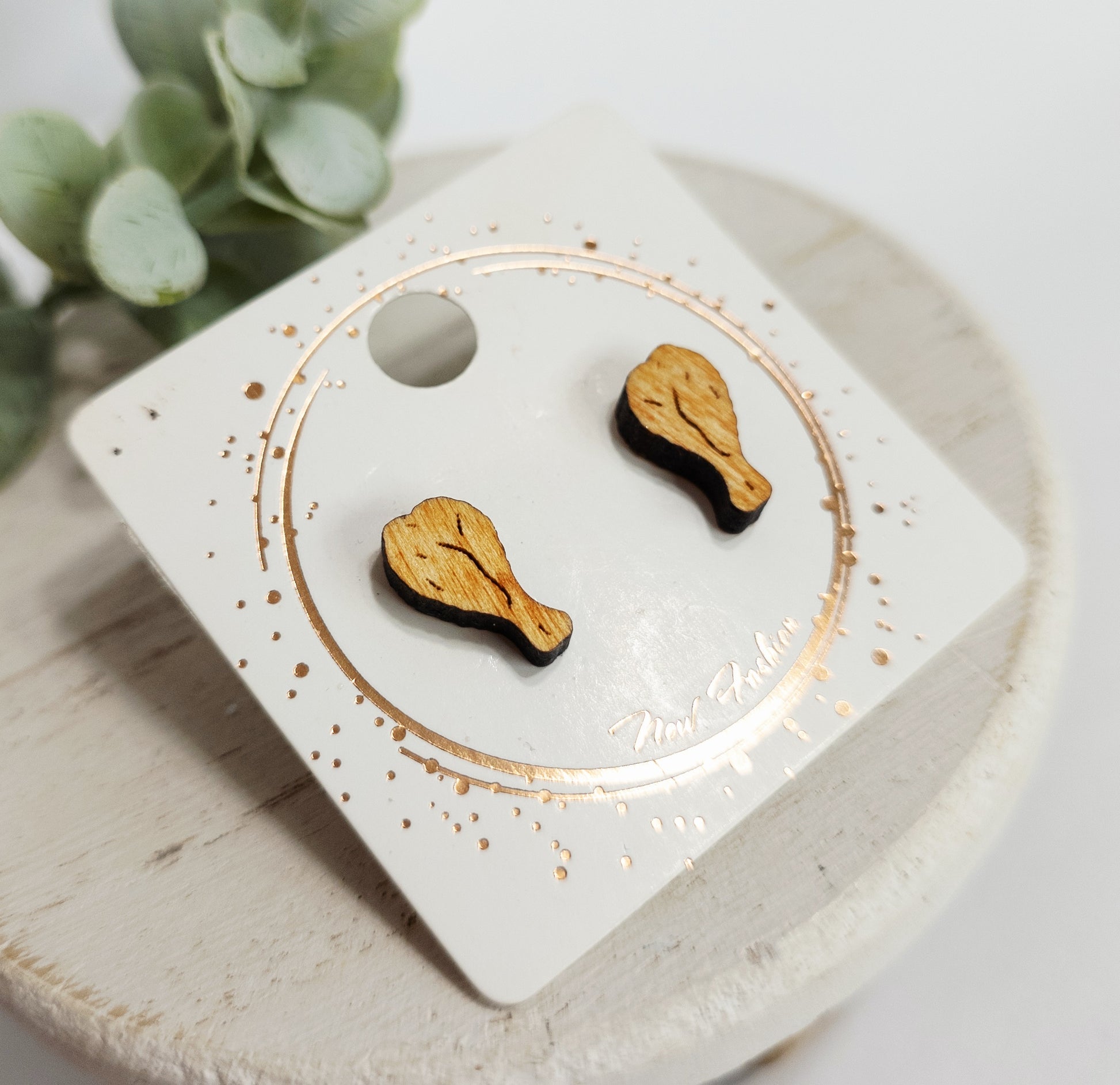Chicken Drumstick Wood Studs