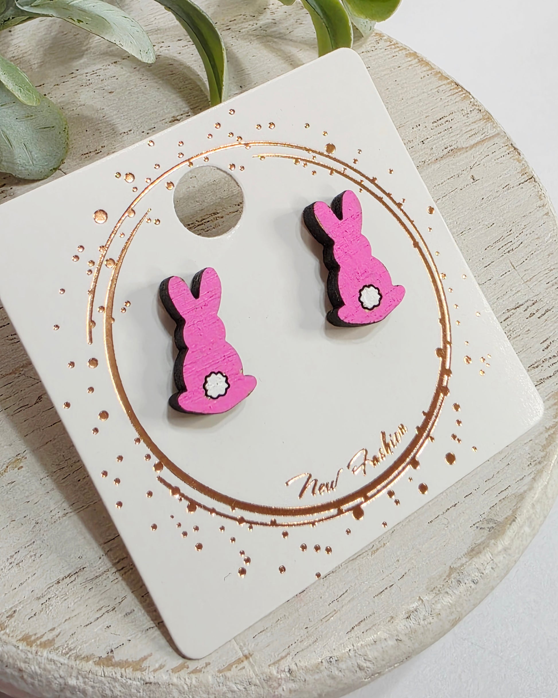 Pink Bunny with Tail